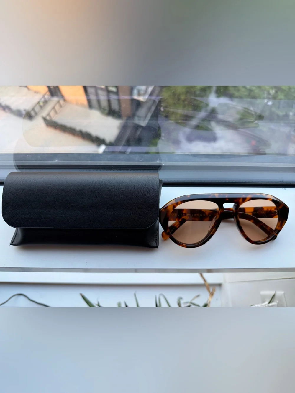 Elisa Johnson Val Tortoiseshell Brown Aviator Sunglasses